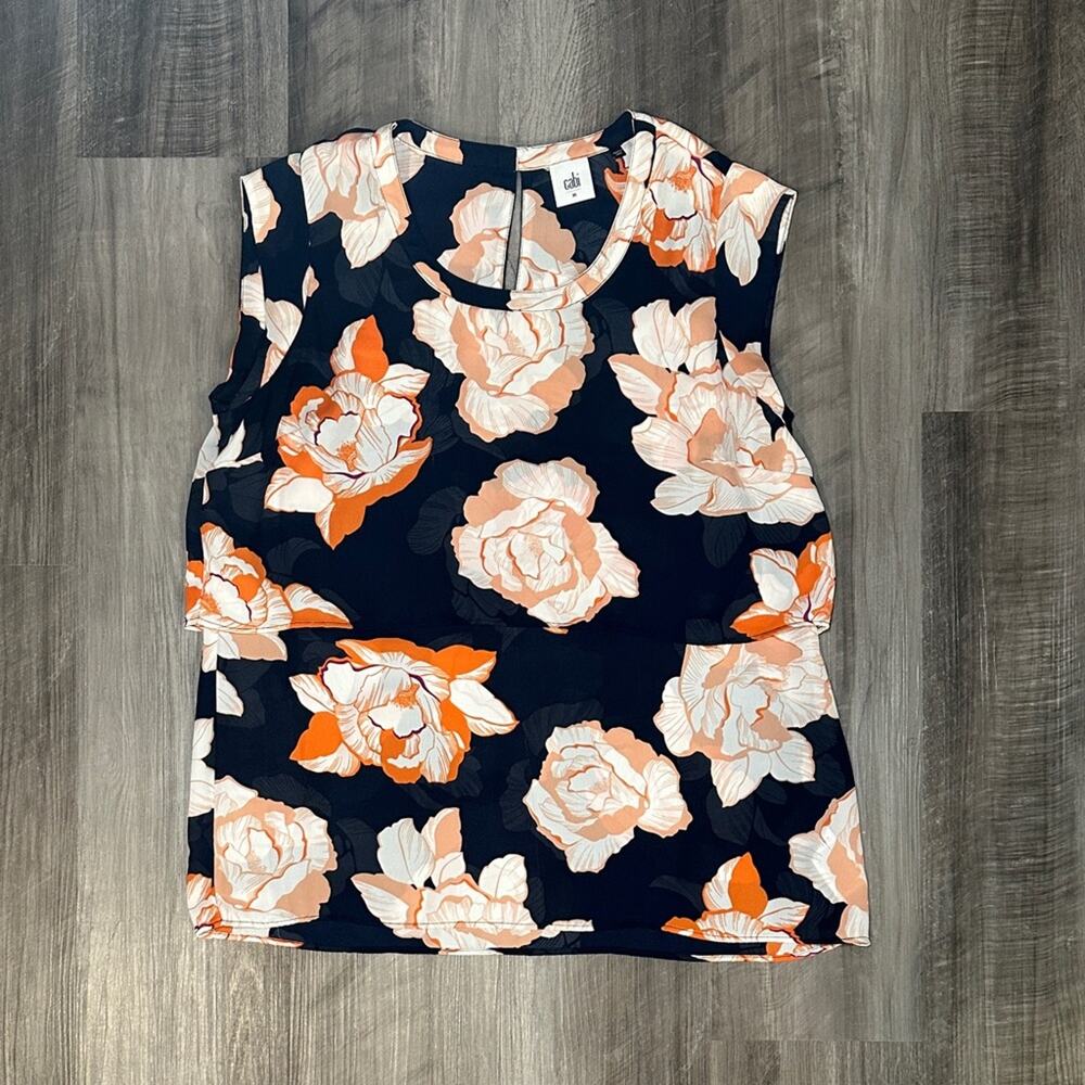 CAbi Layered Floral Blossom Top - Medium
